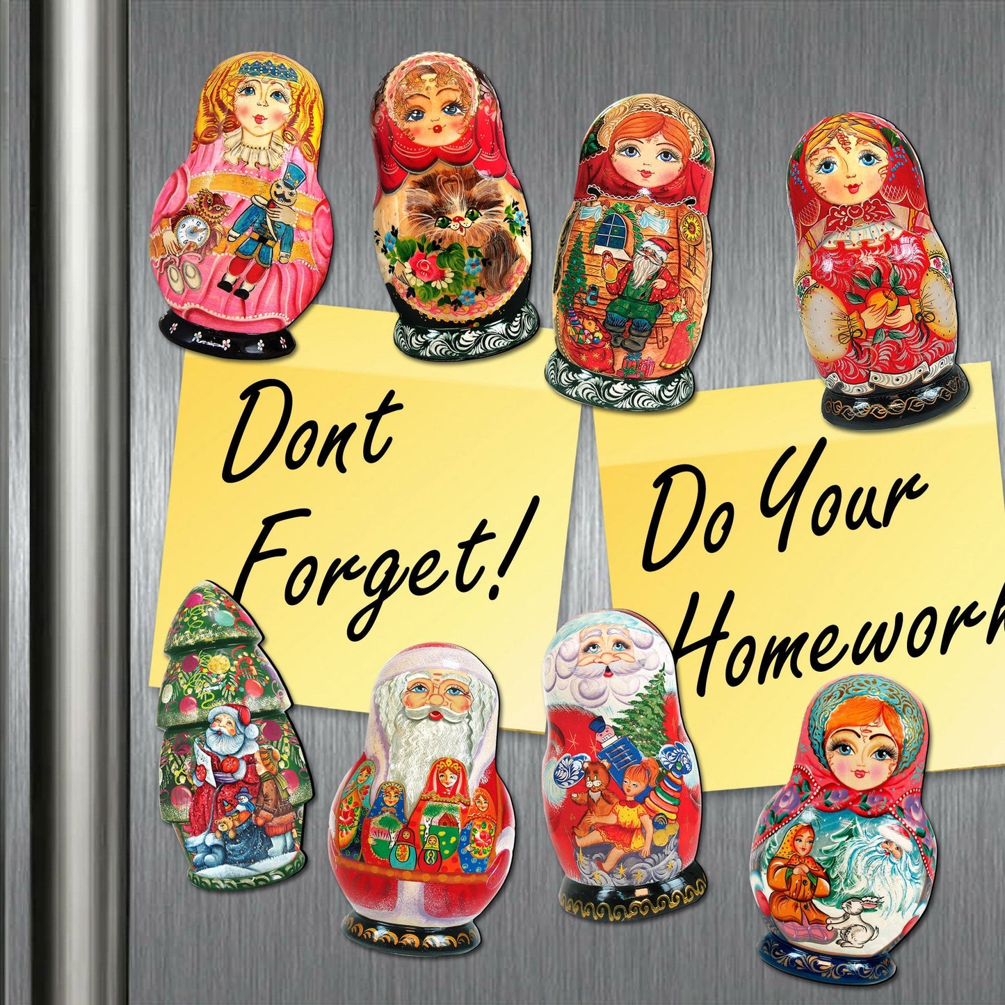 Peeking Tom Santa Cat Shape Refrigerator Magnets by Laura Seeley Set of 3-2