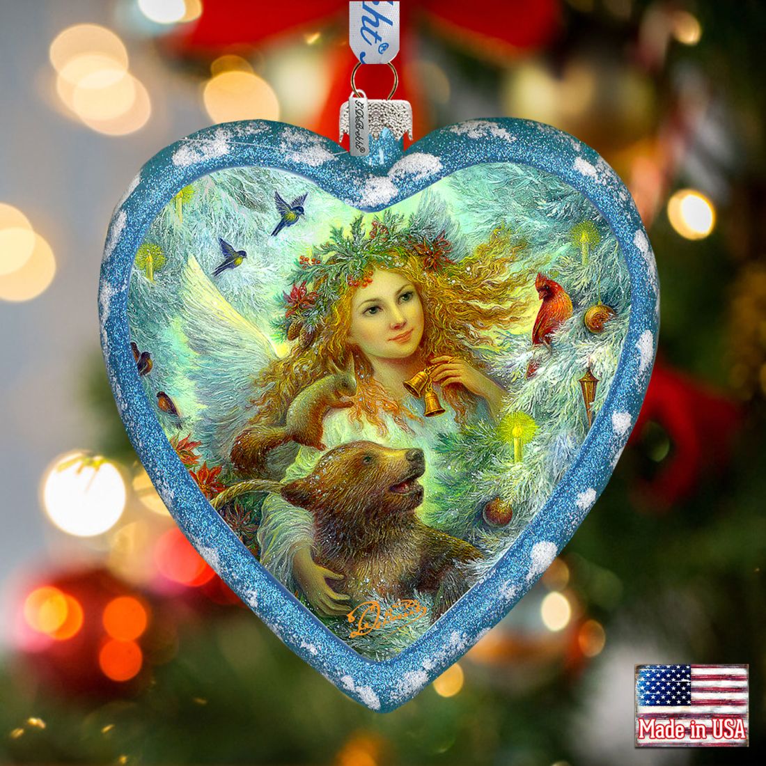 Christmas Bells Glass Ornament Limited Edition by G. DeBrekht - Christmas Decor - 738-082-4
