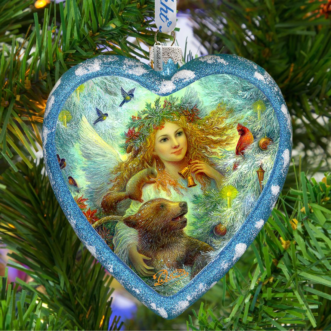 Christmas Bells Glass Ornament Limited Edition by G. DeBrekht - Christmas Decor - 738-082-2