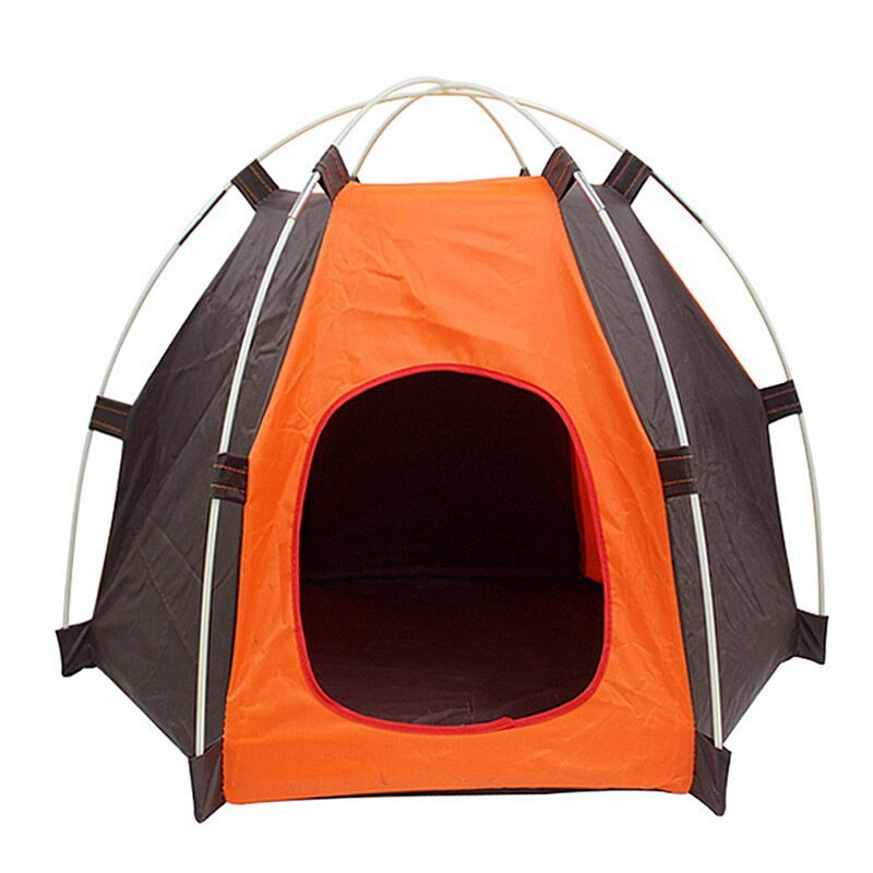 Camping Indoor Outdoor Pet Tent Small Dog Cat House Sunscreen Portable Foldable Puppy Kennel Cat Nest Dog Sleeping Bed