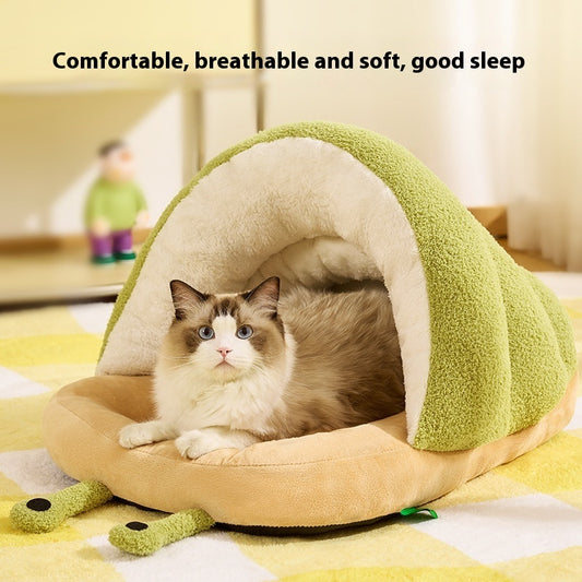 Warm Cat Semi-closed Snail Slippers Nest Pet Products