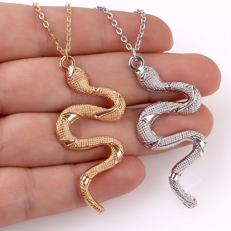 Snake Necklace Vintage Snake Pendant Sweater Chain